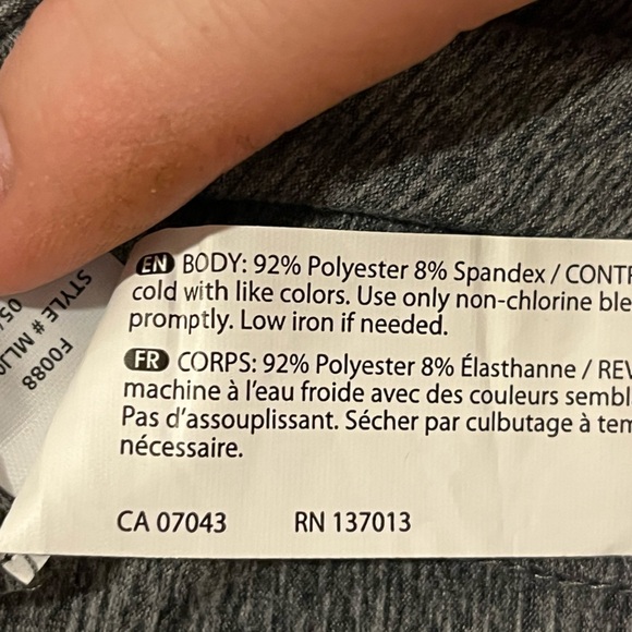 Marika Mona Full Zip Hoodie, in heather black (reads dark grey), size L - Picture 10 of 12